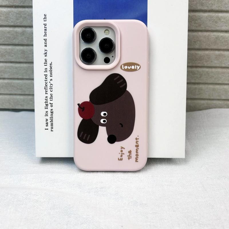 Ins Afternoon Tea Puppy Applicable iPhone17 Mobile Phone Case Apple 16 Liquid 14 Cute 13 Fun 12 Soft 15