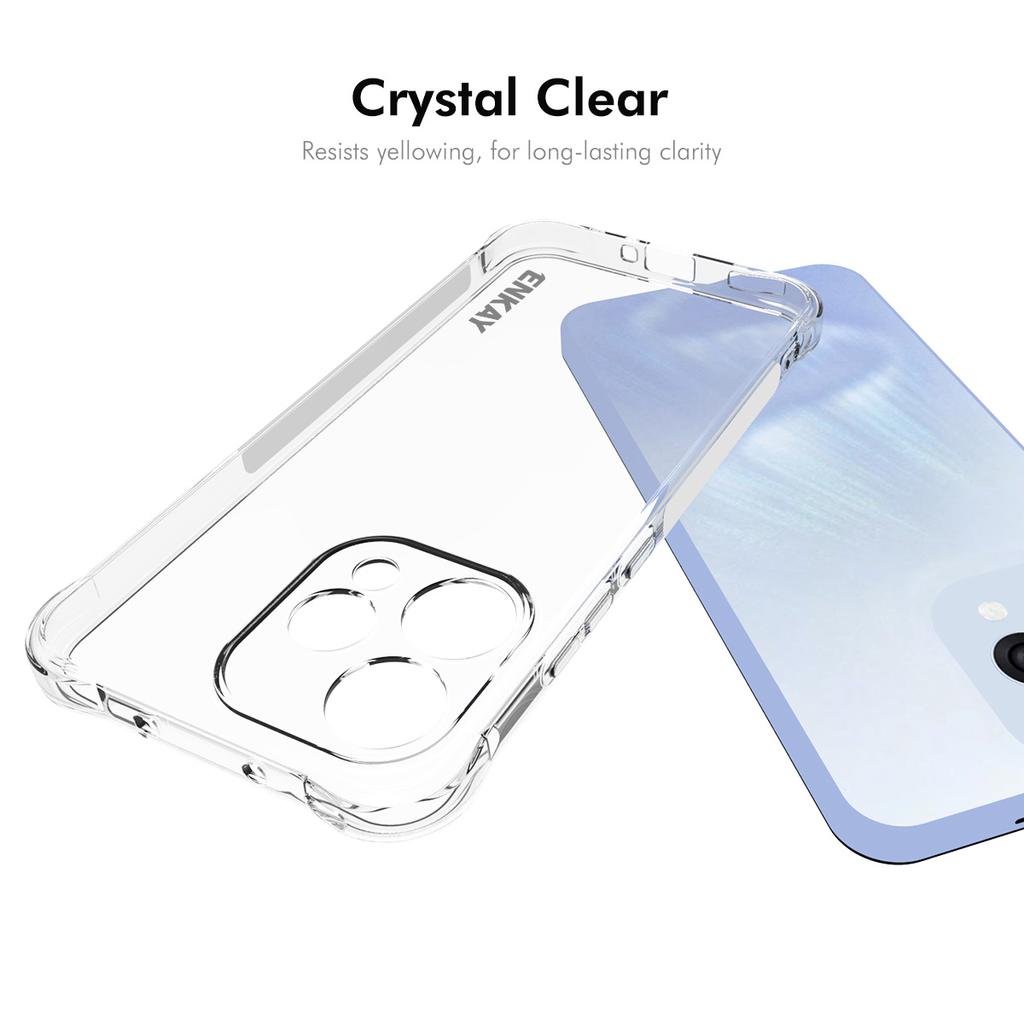 Pro Oppo Reno15 5G (Globální) Průhledný kryt na telefon ENKAY HAT PRINCE Nárazuvzdorný Protiskluzový TPU kryt