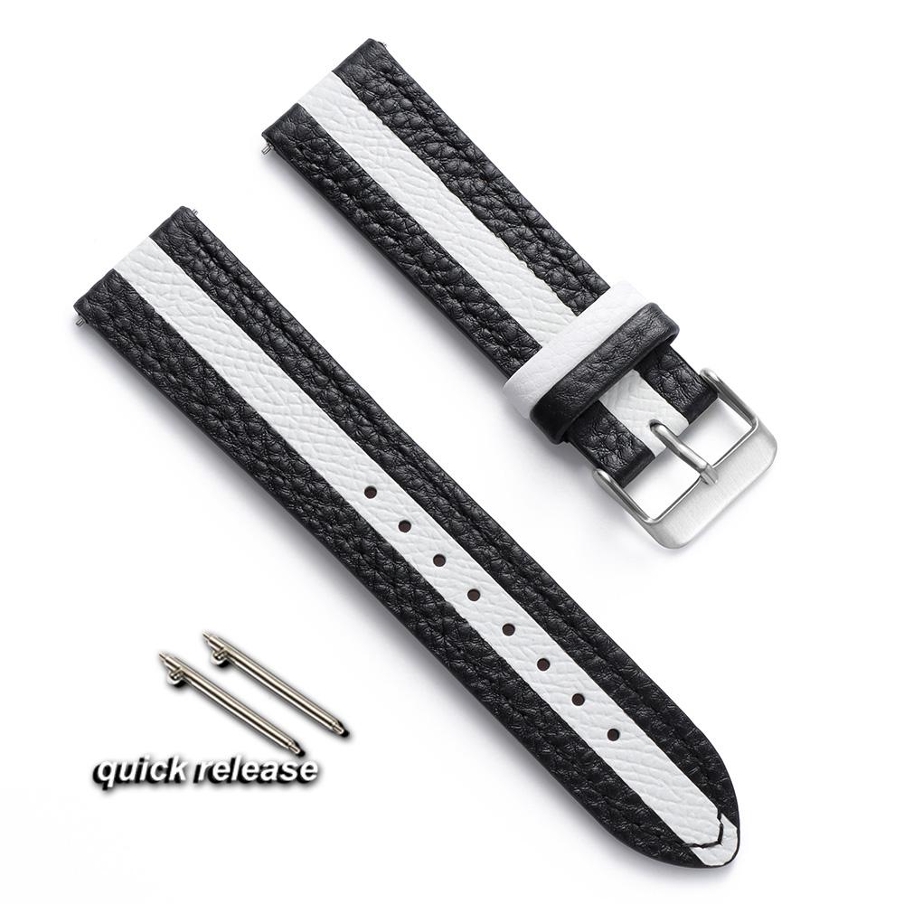 20mm 22mm Cowhide Leather Watch Strap Genuine Leather Watch Band Men Women Quick Release Bracelet Universal Watch Accessories