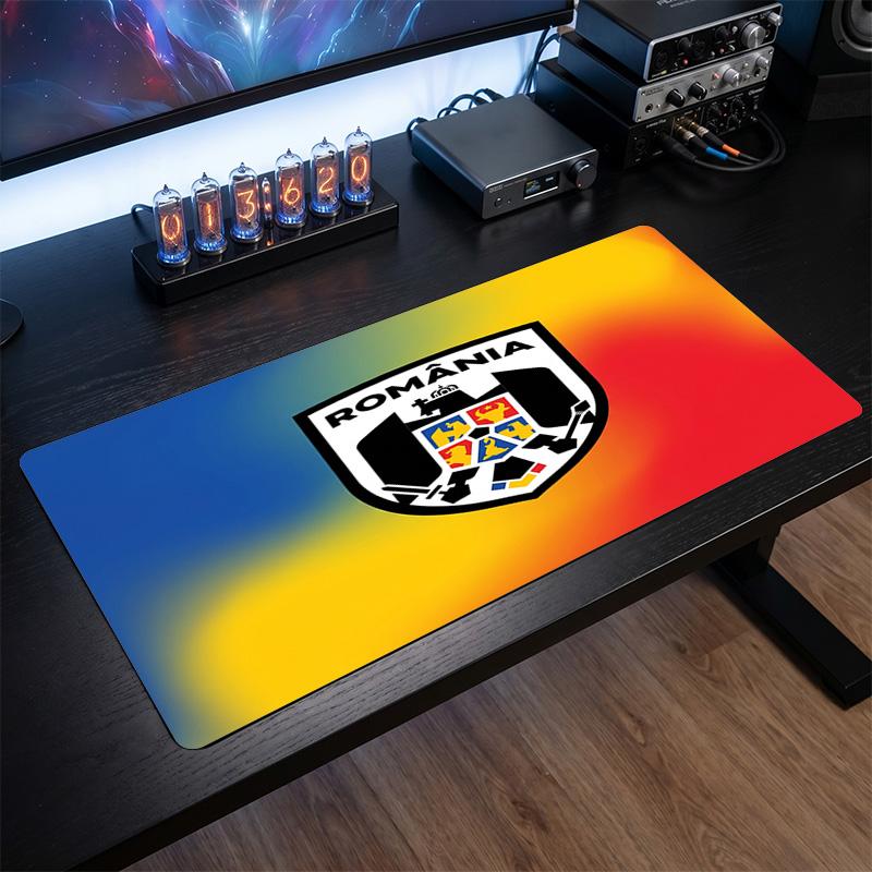 Romania Football Crest Mouse Pad, Extended Non Slip Rubber Desk Mat for Gaming Office Laptop Fan Gift