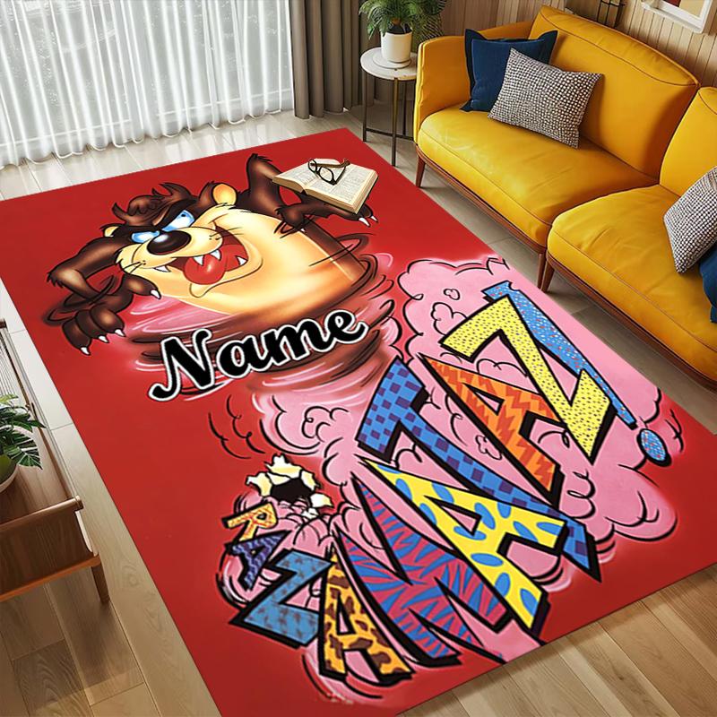 Custom Name Thunder Cat Living Room Non-Slip Area Rug Soft Carpet for Bedroom Kids Playroom Sofa Office Home Decor Doormat