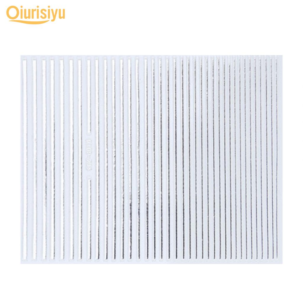 Gold Colour Geometry Shapes Nail Art Sticker