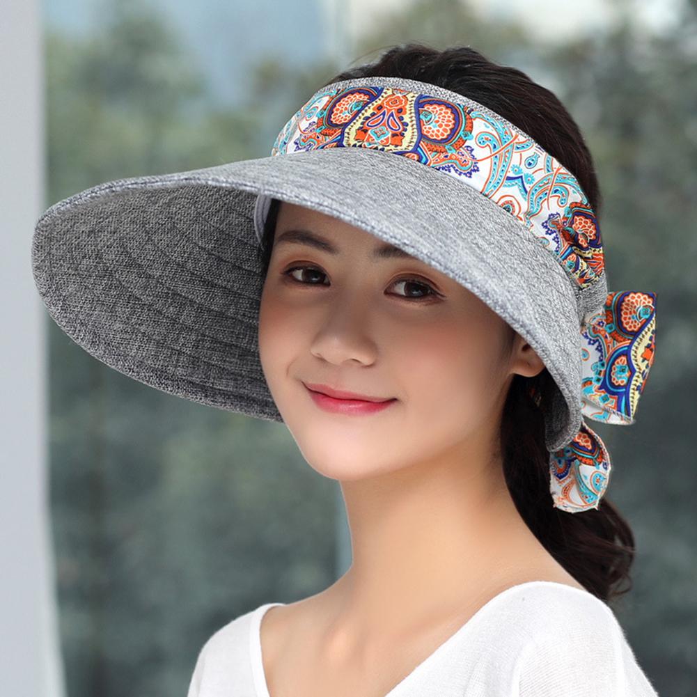 Women Sun Hat Wide Brim Uv Protective Summer Foldable Outdoor Cycling  Beach Cap