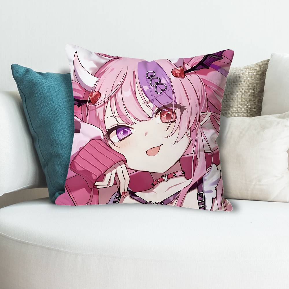 Cute IIronmouse Vtuber Pillow Cases for Bedroom Living Room Sofa Home Decor Polyester Cushion Cover with Zipper