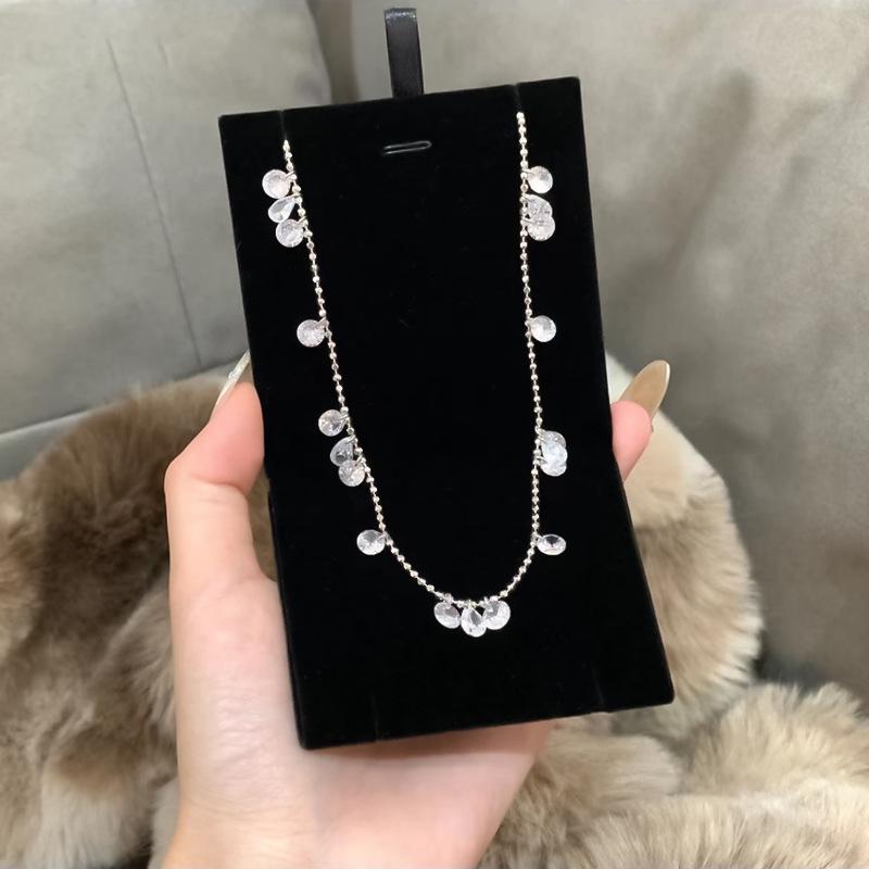 

Hui Zhi Yi 2024 Серебряное ожерелье-чокер «Звездная пыль» с бусинами в виде реки и звезды 925 Silver