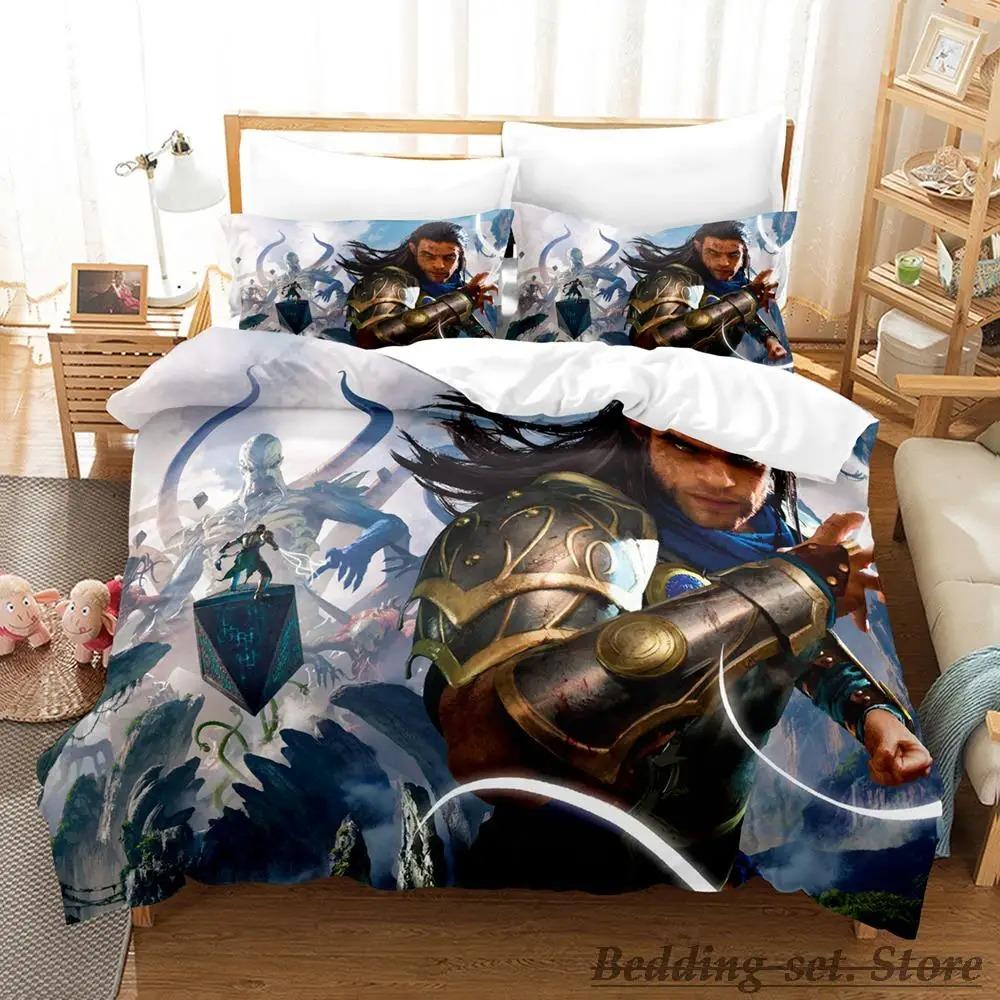 New M-Magic The Gathering Bedding Set Cartoon Anime Three-piece Set Adult Kid Bedroom Duvetcover Sets 3D Kawaii Twin Set