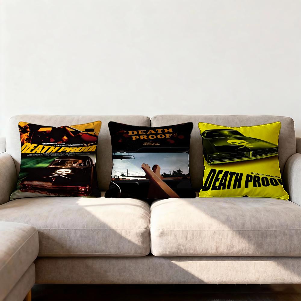 Movie D-Death Proof Cushion Cover Premium Comfort Reversible Pillow Cove -Two in One Design for Any Room & Car Interior