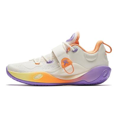 Voda Kvet 6 Lite Pohodlné Tlmiace Nárazy Protišmykové Basketbalové Topánky Pánske Tenisky Slonová Kosť-Biela Oblak-Oranžová 112421608-6