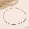 Necklace, Stylish And Simple Black Alloy Necklace