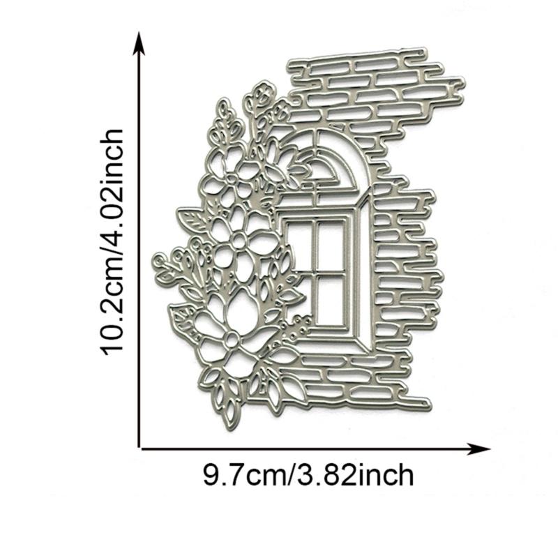 Window Flower Cutting Dies Carbon Steel Die Cut Decorative Embossing Paper Die for Card Making Scrapbooking Bookmarks