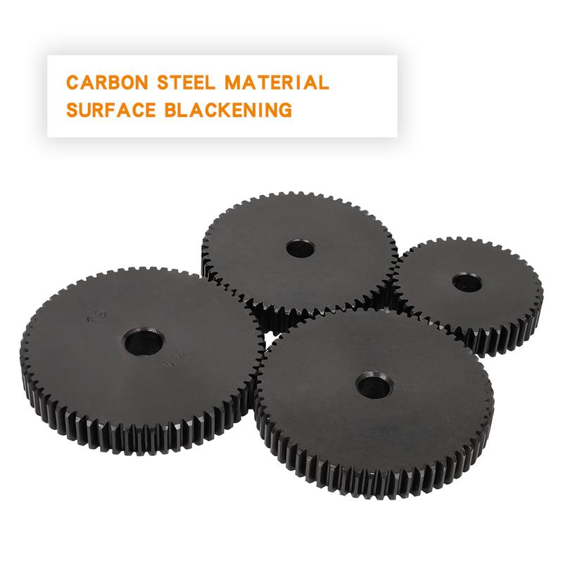 Spur Gear 1M-77T/78T/79T/80T/81T/82T/83T/84T/85T/86T Teeth Pitch 3.14 Mm Total Height 10 Mm Gear Wheel Carbon Steel Blackening