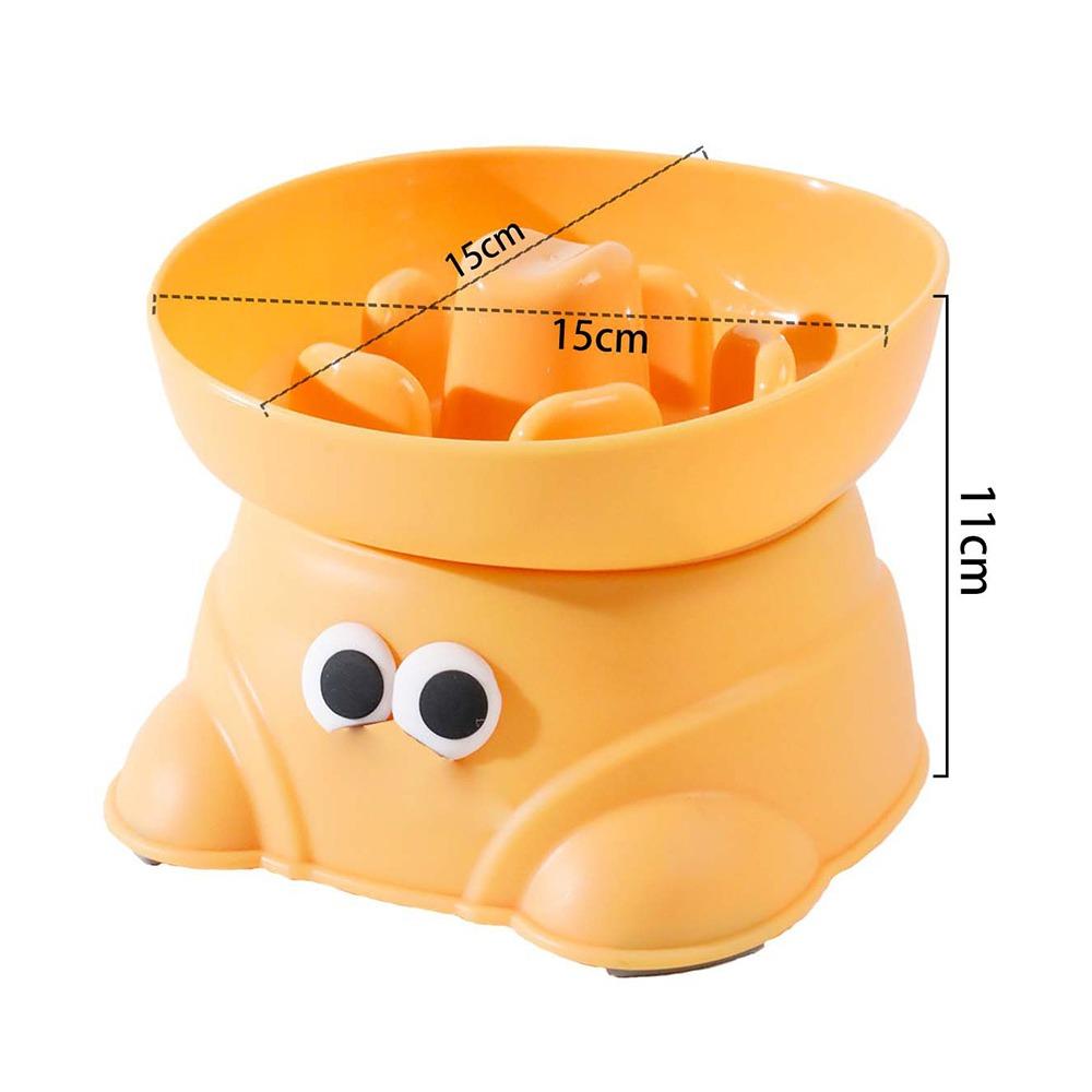 

Stable Elevated Dog Slow Food Bowl Choke Prevention Anti-vomiting Cat Food Bowl Non-Slip Cute Big eye Pet Supplies for Puppy Cat