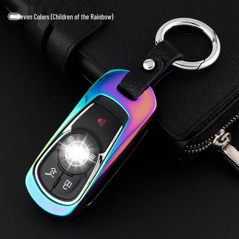 Compatible Key Case & Shell with Metal Keychain for 2016 New Buick LaCrosse Modification