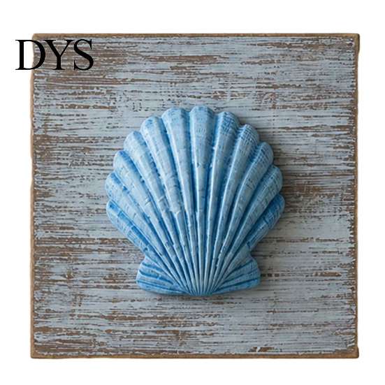 Coastal Wall Decor 3D Conch/Starfish/Shell Wooden Art, Distressed Style Decoration, Mediterranean Ocean Inspired for Bedroom Living Room or