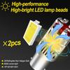 2PCS BA15S P21W  S25 LED Bulbs White/Amber Turn Signal Lamps Lights 1073 1093 1129 3497 7506 7527 Driving Warning Lights 12V