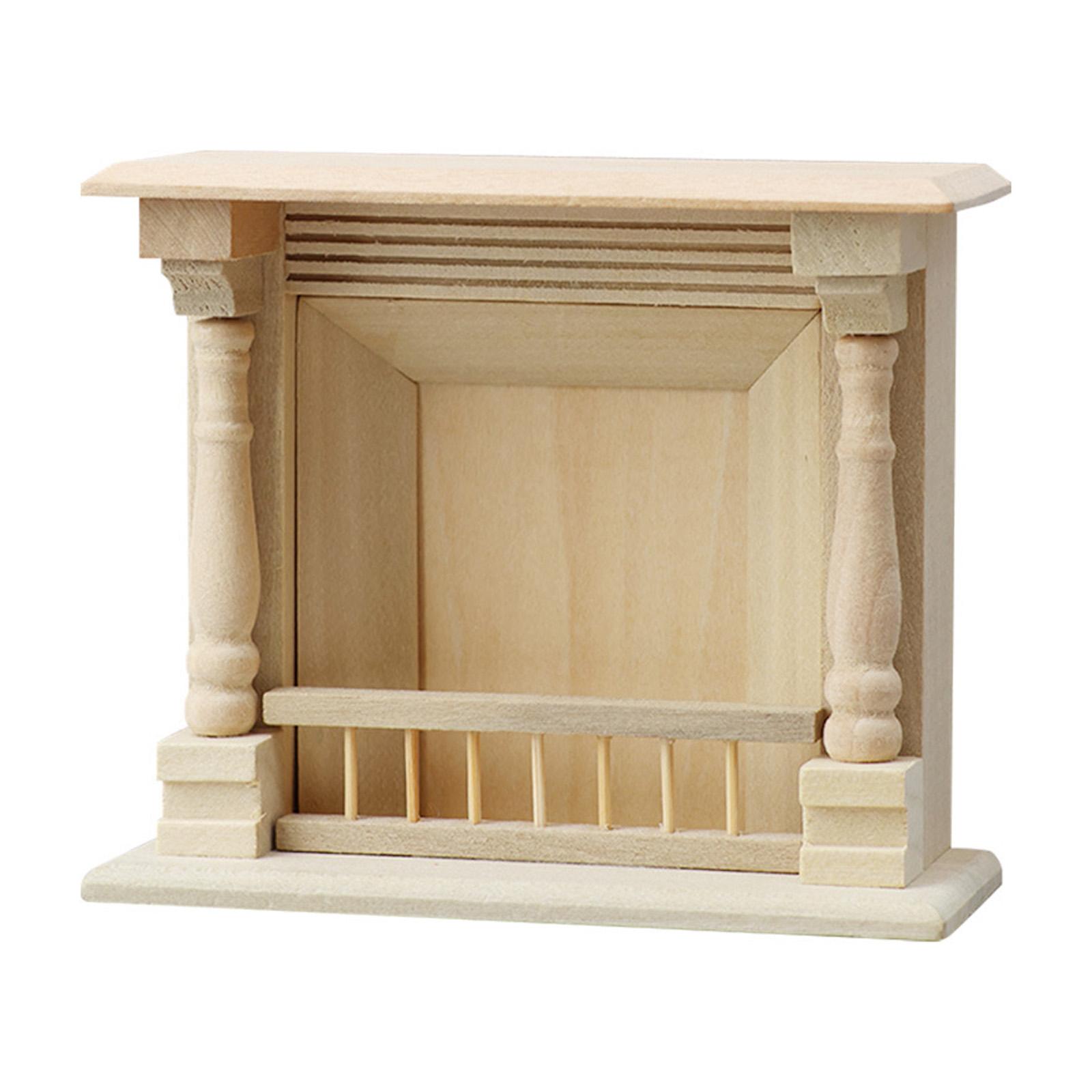 

Миниатюрный камин для кукольного домика масштаб 1/12 реалистичный деревянный декор для крафт-проекта, декораций сцены и для любителей моделей