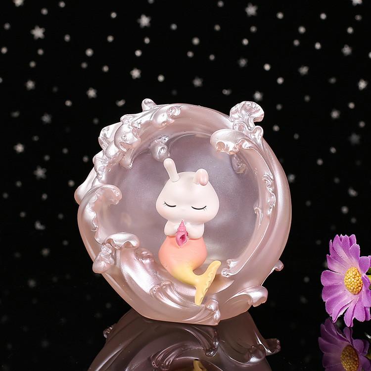 

Battery Lamp Night Powered 2 Options Cartoon Cute Mermaid Rabbit Light Shaped розовый