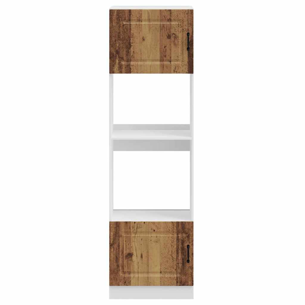 2 Piece Stove Surround Cabinets Kalmar Vintage Wood Look Engineered Wood