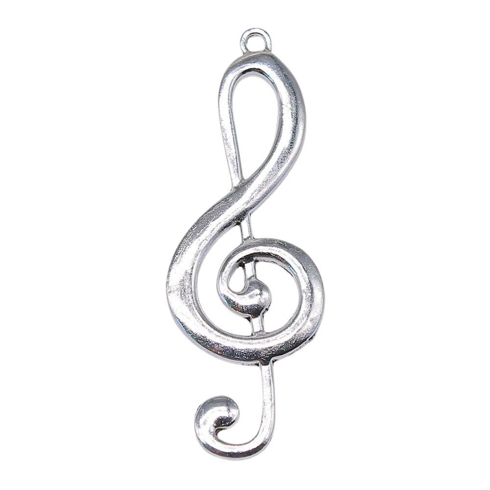 

Jewelry Crafts Music Note Charms Alloy Pendants For Concert Collector A30-2pcs-61x22mm