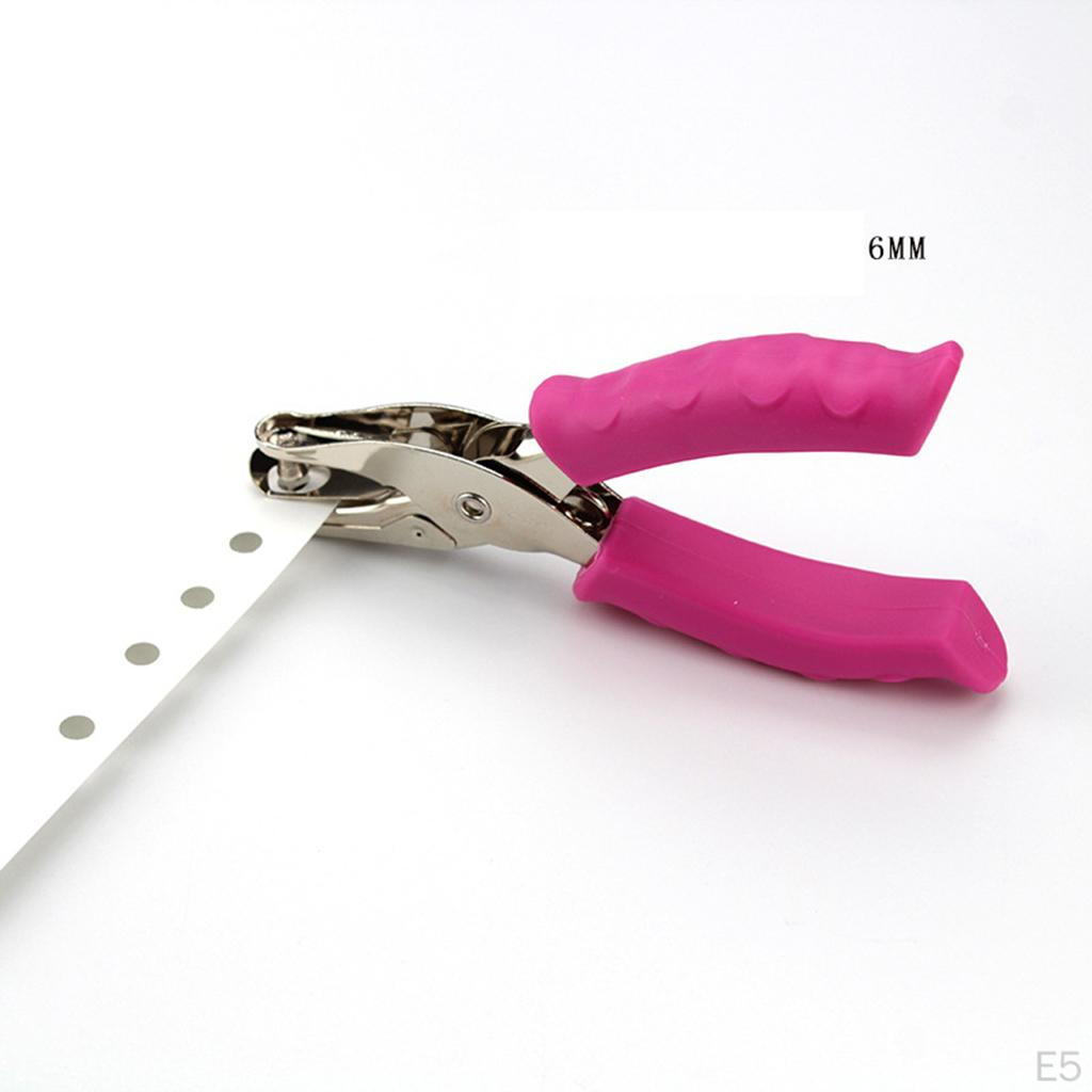 Handheld Tiny Shaped Circle Punchers Single Hole Paper Punch for 8 Sheet Tags Clothing Ticket