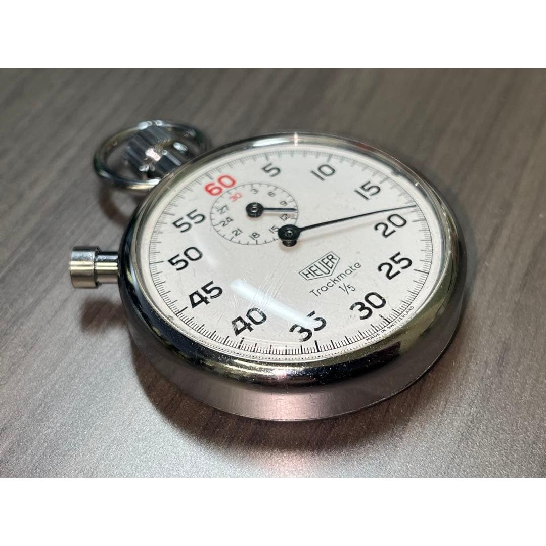 Б/у Винтажный механический секундомер Heuer trackmate 1/5