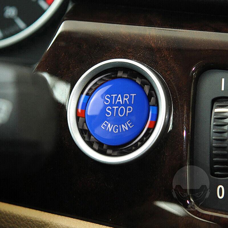 For BMW E90 E70 E60 /84 Blue Engine Switch Ignition Start Stop Button Cover Trim