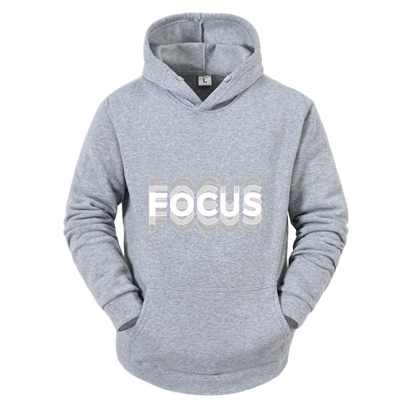 Autumn and Winter New Outdoor Sports Jogging Hoodie Focus Print Daily Fashion Trend Top Men's Casual Street Wear Hoodie