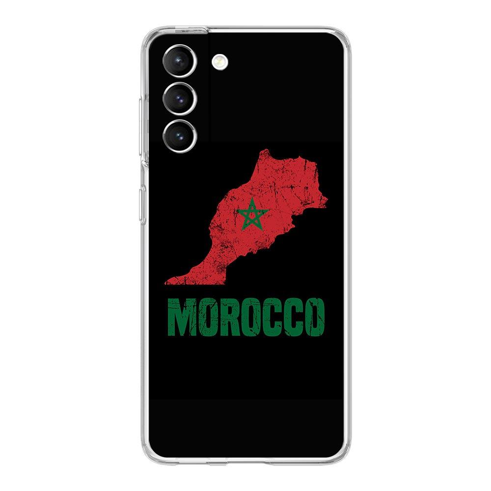 Morocco Flag Passport Phone Case For Samsung Galaxy S21 Plus S20 FE S22 Ultra 5G S10E S10 S9 S8 Note 20 10 Lite Clear Cover Soft