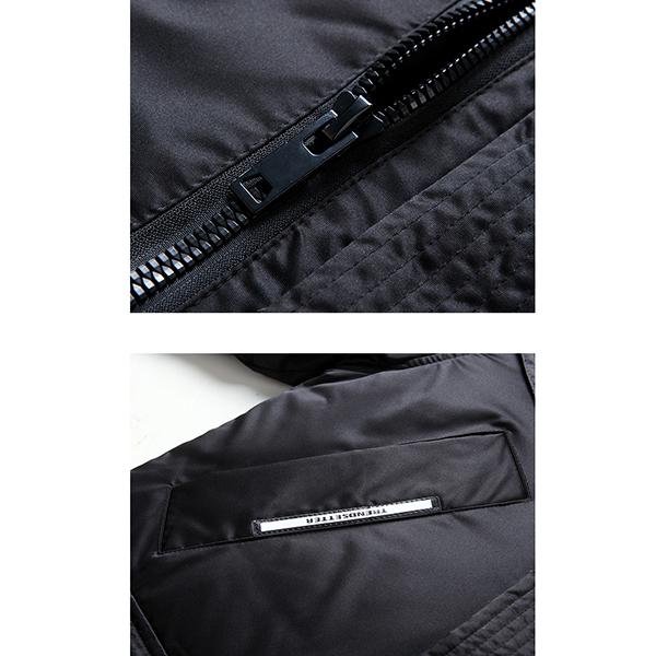 Men's Winter Big Hairy Collar Down Jacket Medium-length Thickened Lapel Warm Coat