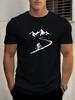 Summer Men's Casual Loose Fashion Cycling Pattern Print Sports Short Sleeve Crew Neck T-Shirt
