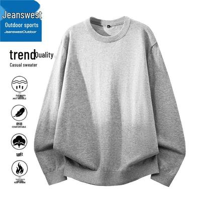 JEANSWEST OUTDOOR Men's Round Neck Long Sleeve Sweater