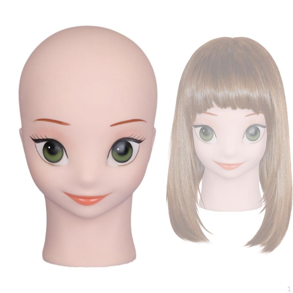 Bald Mannequin Head Manikin for Wig Making Stable Lightweight Professional Sturdy Display