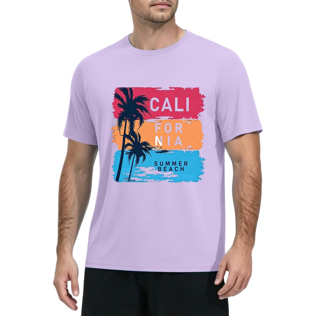 Men's Quick Dry Short Sleeve T Shirt Lightweight Breathable Athletic Tee for Outdoor Sports Fishing Gym Workout Summer Wear