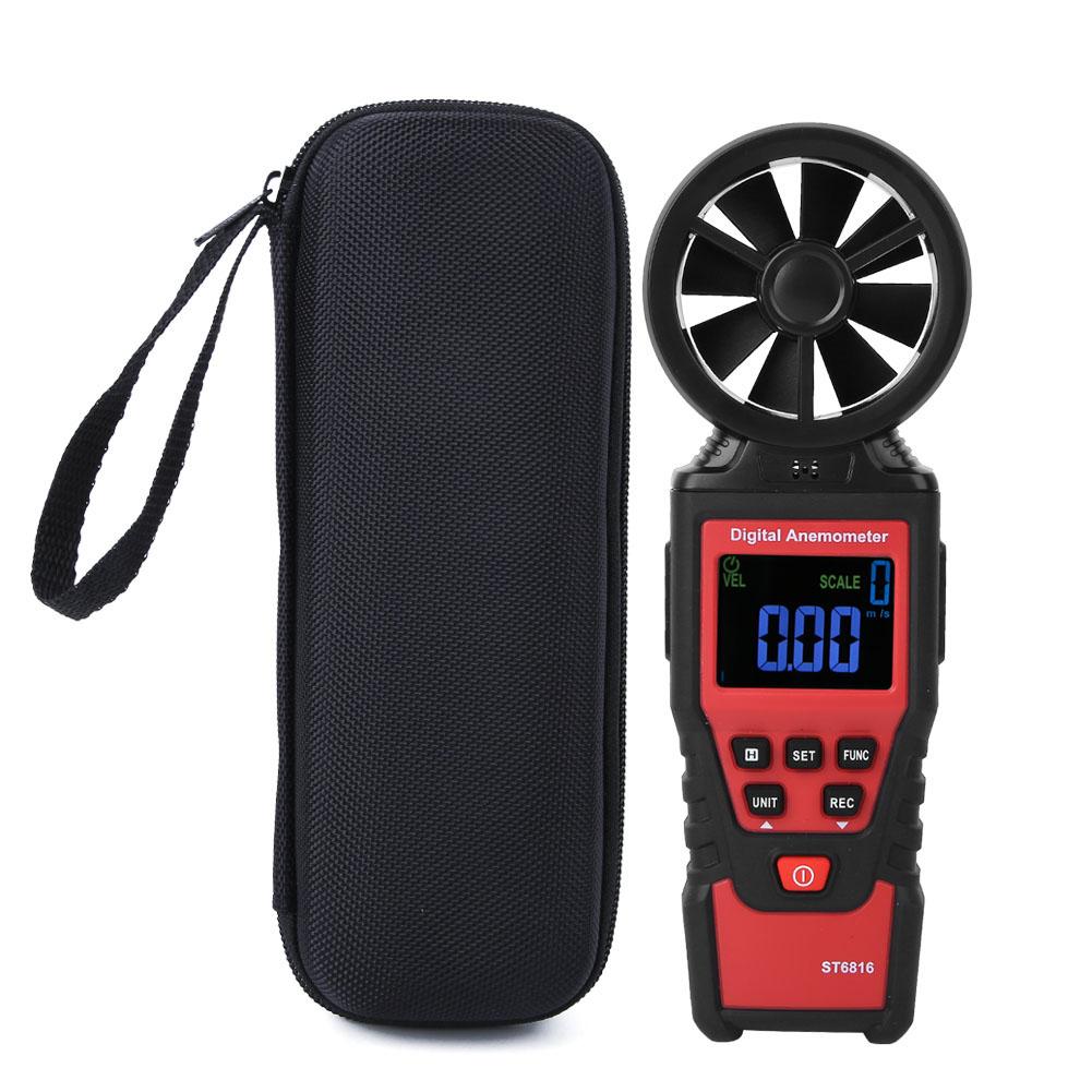 ST6816 LCD Handheld Digital Anemometer Wind Speed Temperature Meter Tester