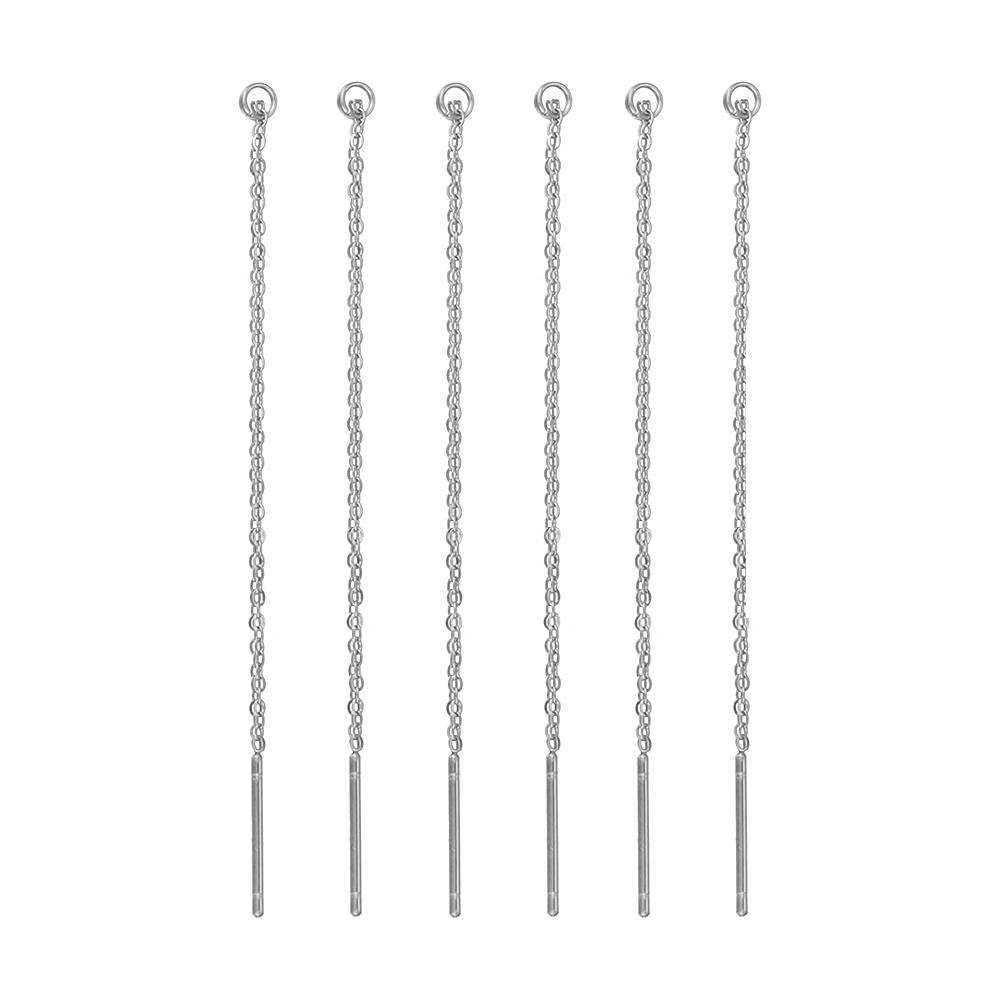 10pcs Gold Color Plated Stainless Steel 8cm Long Chain Ear Line Earrings Earwire DIY Women Drop Dangle Earrings Jewelry Making