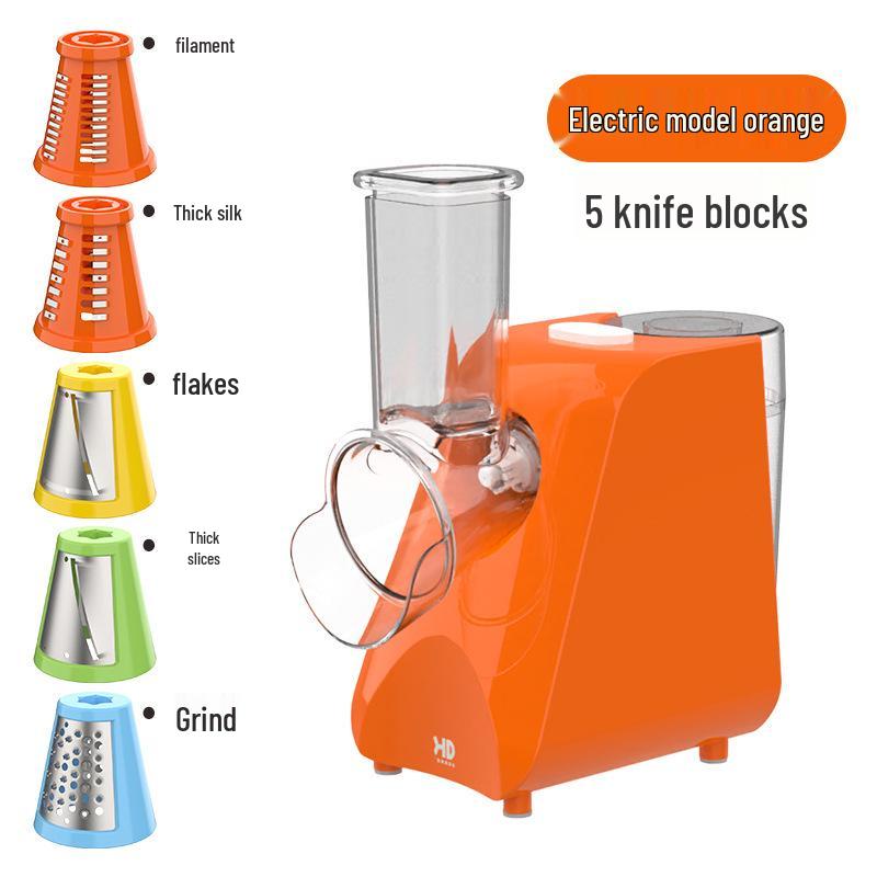 Multifunctional Electric Vegetable Cutter: Slicer, Shredder, Peeler, Grater for Kitchen Use