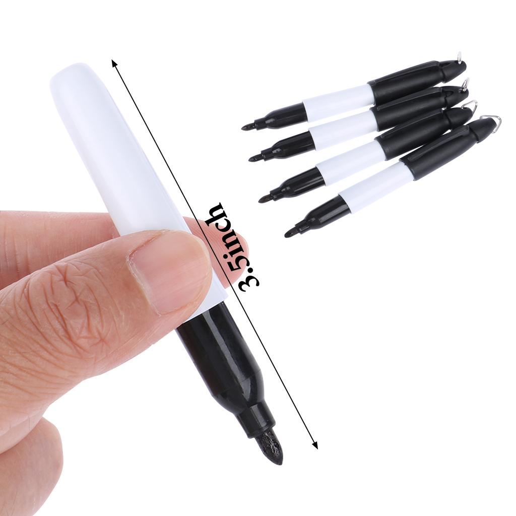 50 Pcs Mini Permanent Markers with Cap Clips Golf Ball Marker Pen Dry Erase Mark