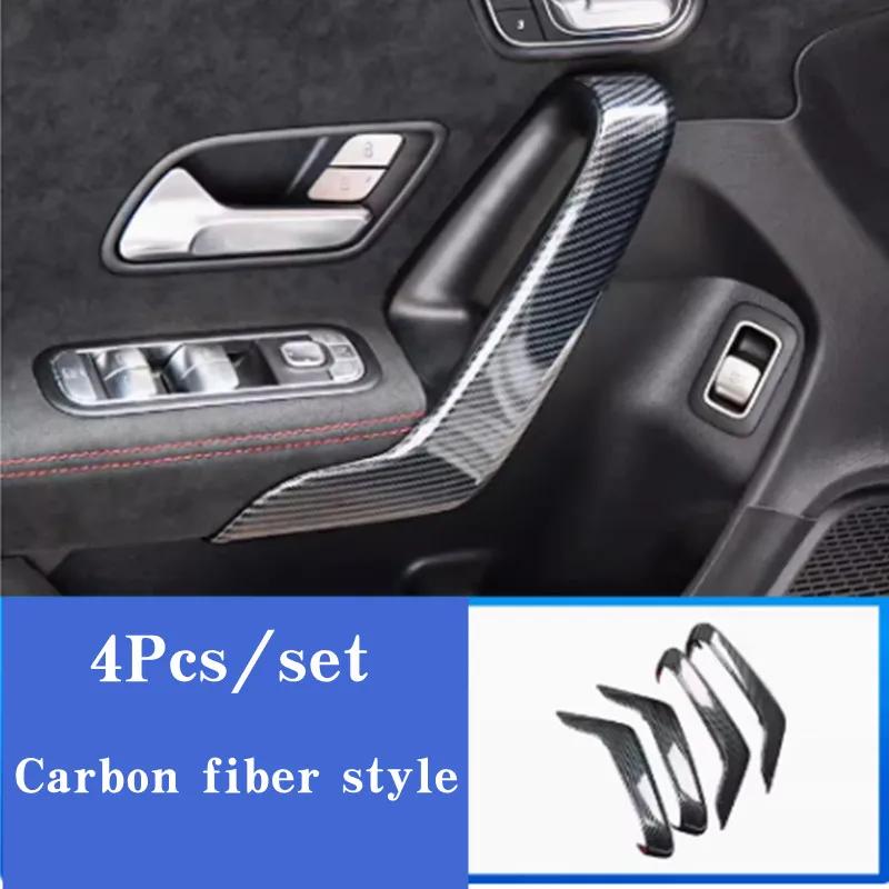 Car Inner Door Armrest Handle Panel Frame Trim Stickers For Mercedes Benz A Class W177 CLA C118 2019-2024 Car Accessory BFGIJ1