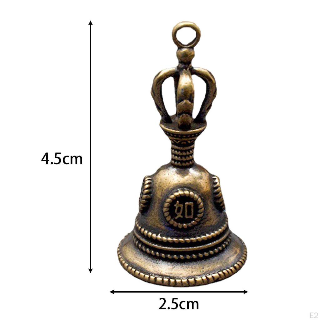 Vintage Wind Chimes Bell 1.77x0.98inch Bronze Good Luck Craft Feng Shui Retro for Front Door