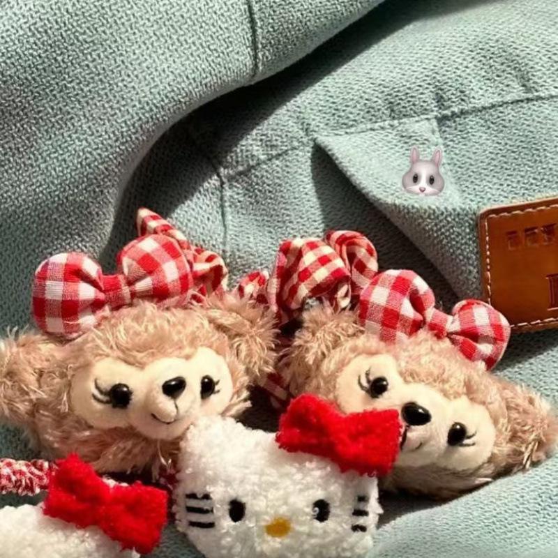 Duffy Bear ShellieMay Rotes Karomuster Scrunchie mit Herz-Anhänger