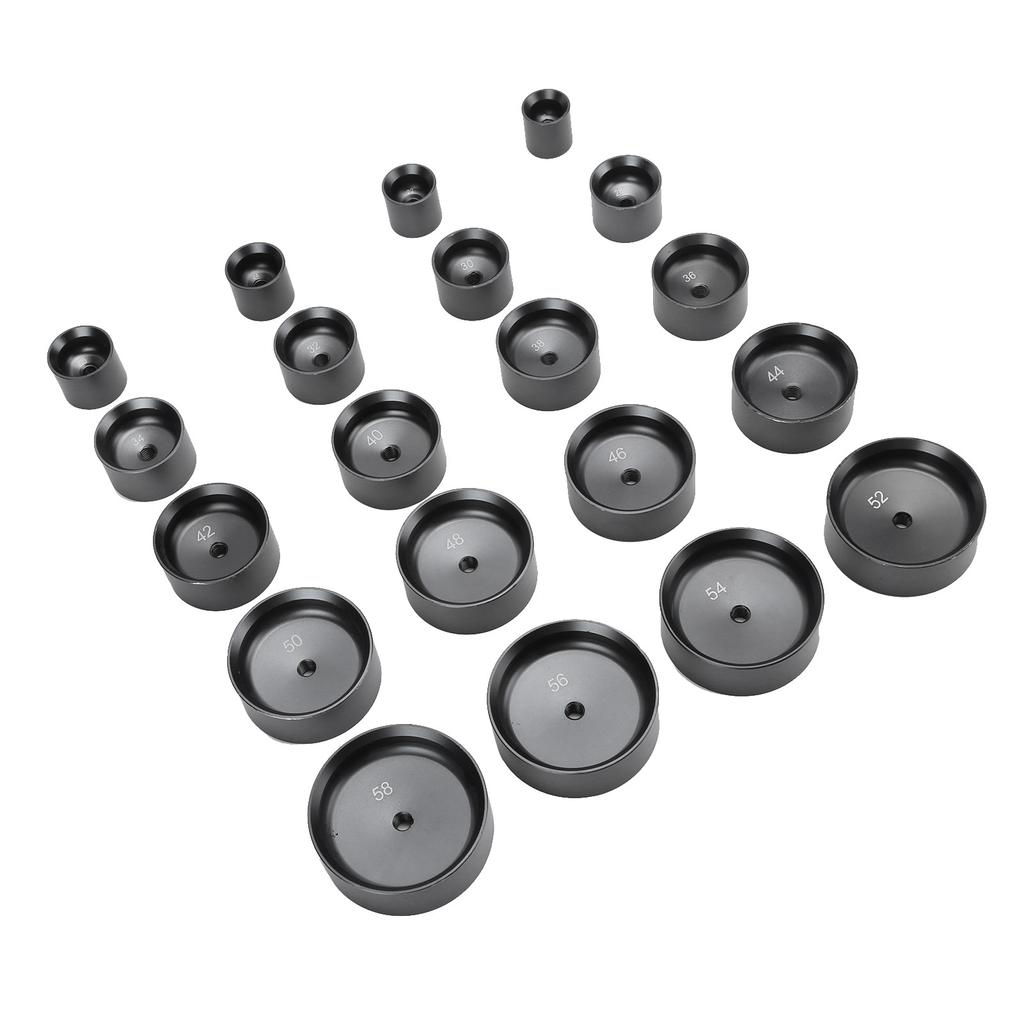 20pcs Watch Capping Machine Dies Watch Back Case Cover Pressing Machine Accessory Set Gray