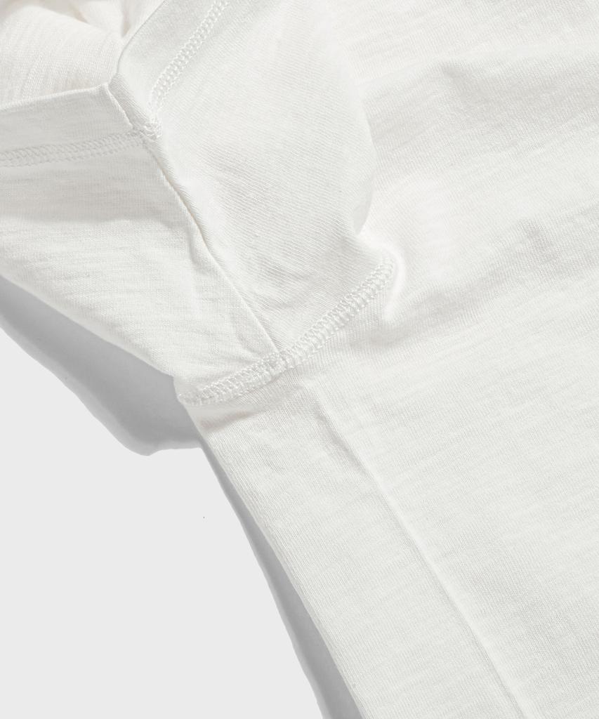Beulonseun 10.5 Oz Usa Cotton Tubular Gusset Tee White