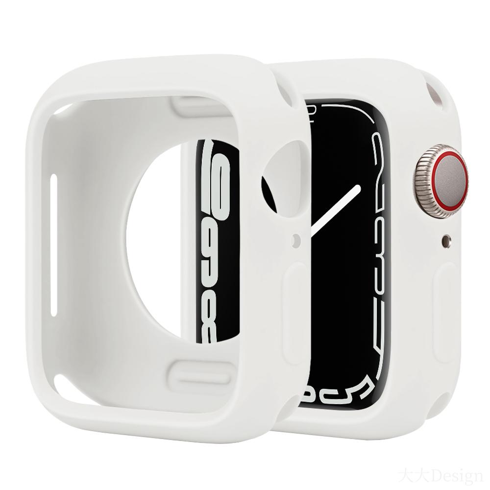 Soft Silicone Case for Apple Watch Series8/7/6/5/4/3/SE Cover Case for iWatch Slim Tpu Bumper Protector 38MM 40 41MM 42 44 45MM
