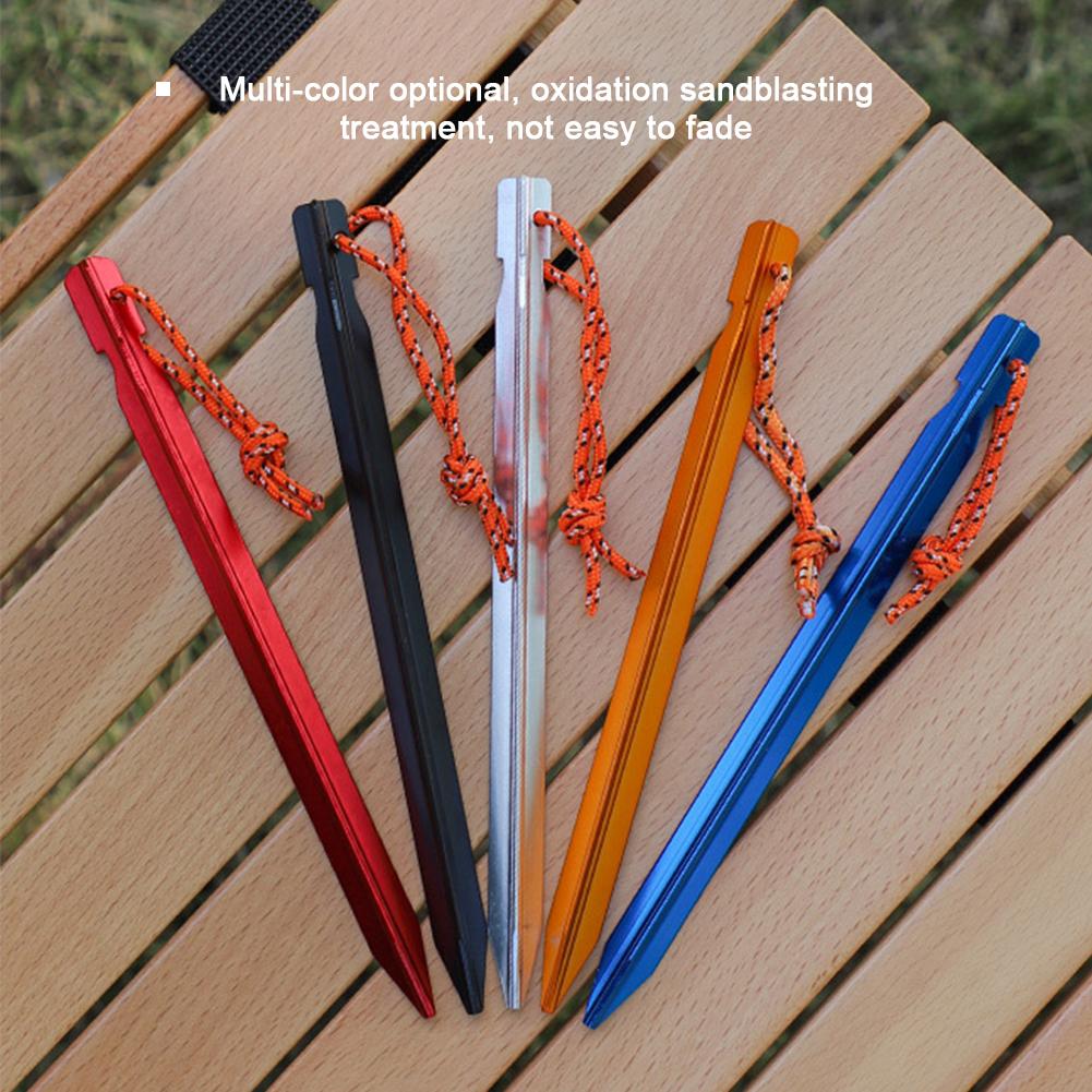 5/10 Stuks 18cm Aluminiumlegering Tentpennen Heavy Duty Reizen Buiten Kampeeraccessoires Tarp Ultralichte Nagels Grondpennen