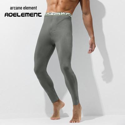 Men's Slim Fit Pure Cotton Wool Trousers - Warm Autumn/Winter Underpants & Leggings
