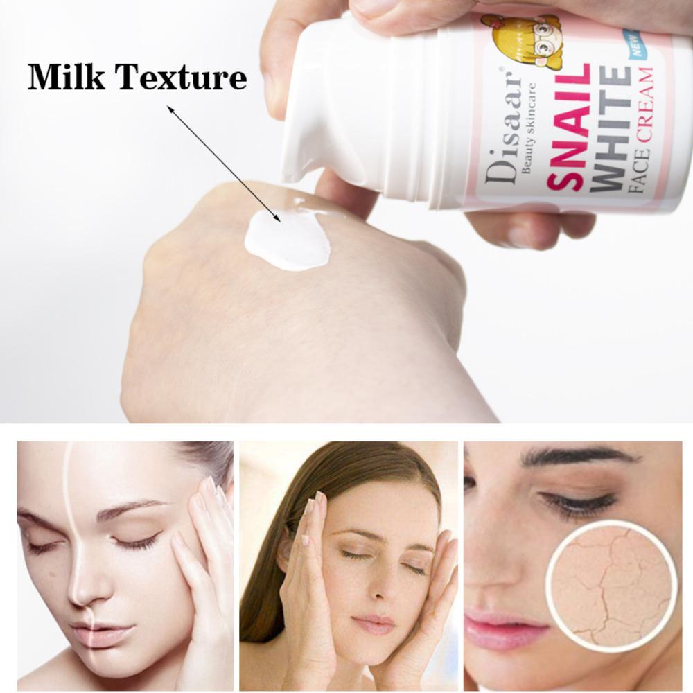 Disaar 60ml/pc Exquisite Girl Snail White Face Cream Remove Acnes Nourish Control Oil Remove Wrinkles Whitening Remedies Face Creams