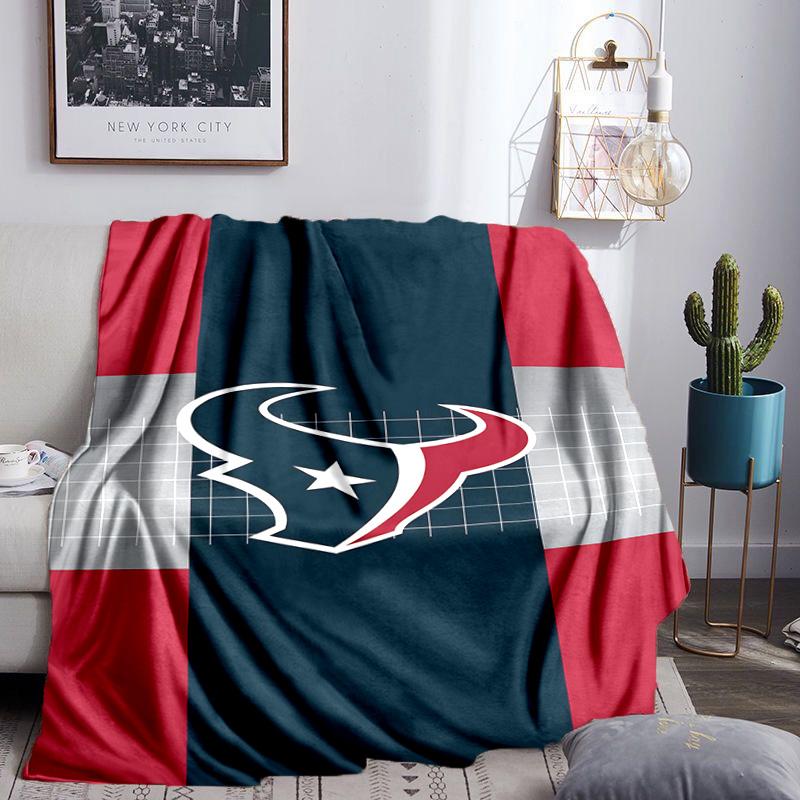 Houston-Texans Artwork Blanket Lightweight Flannel Bedding Blanket Perfect for Travel, Camping, Living Rooms, Offices, Sofas, Fan Christmas Gift