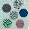 Non-Slip Checkerboard Acrylic Coaster Heat Insulation Drinks Placemat Simple Bowl Pad  Table