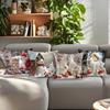 Christmas Rabbit Cushion Pillowcase Printed Polyester 45X45Cm Throw Pillowcover Decorative Sofa Cushion Pillowslip Home Decor