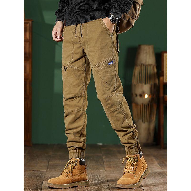 Men's Slim-Fit Camouflage Cargo Pants, Trendy Brand, New Spring/Autumn High Street American Retro Casual Pants